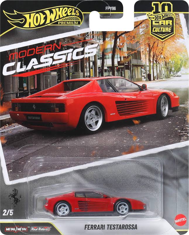 Hot Wheels Premium 2025 Ferrari Testarossa – Modern Classics Series | Imported 1:64 Scale Die-Cast Model