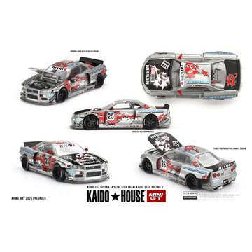 Mini GT Kaido House #197 Nissan Skyline GT-R (R34) Kaido Star Racing V1 – Pre-Order | 1:64 Scale Die-Cast Model