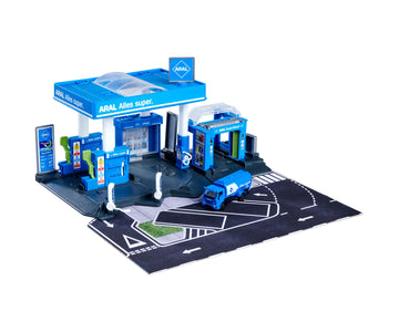 Majorette Petrol Station Aral + 1 Vehicle | Die-Cast Playset