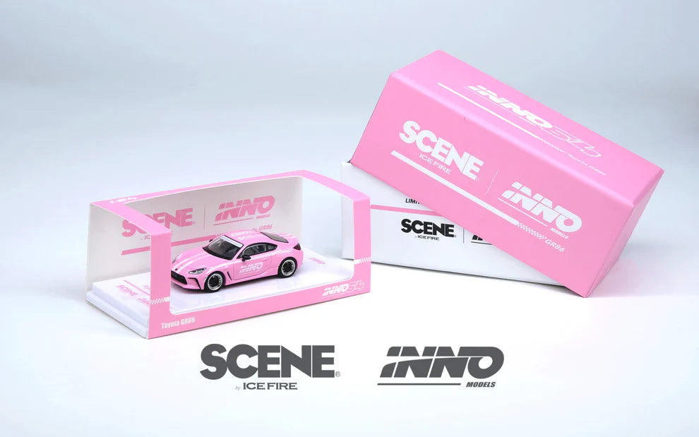 INNO64 Toyota GR86 – INNO-MODELS x SCENE by ICE FIRE Collab (Macau GP 2024) IN64-GR86-MGP24P – 1:64 Scale Diecast Model