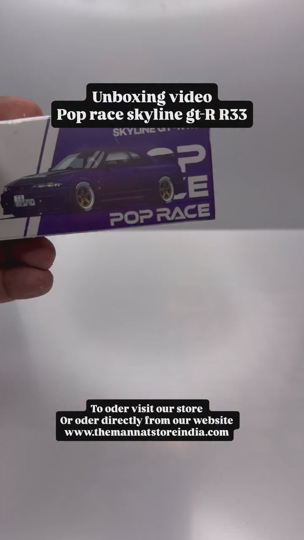 POP RACE Nissan Skyline GT-R R33 NISMO Midnight Purple PR640256 – 1:64 Scale Diecast Model