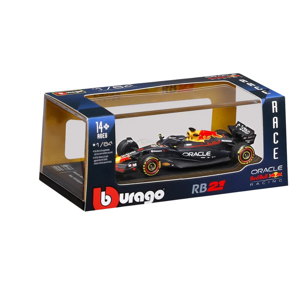 Bburago 2025 Oracle Red Bull Racing RB21 #1 Max Verstappen – 1:64 Scale Die-Cast Model