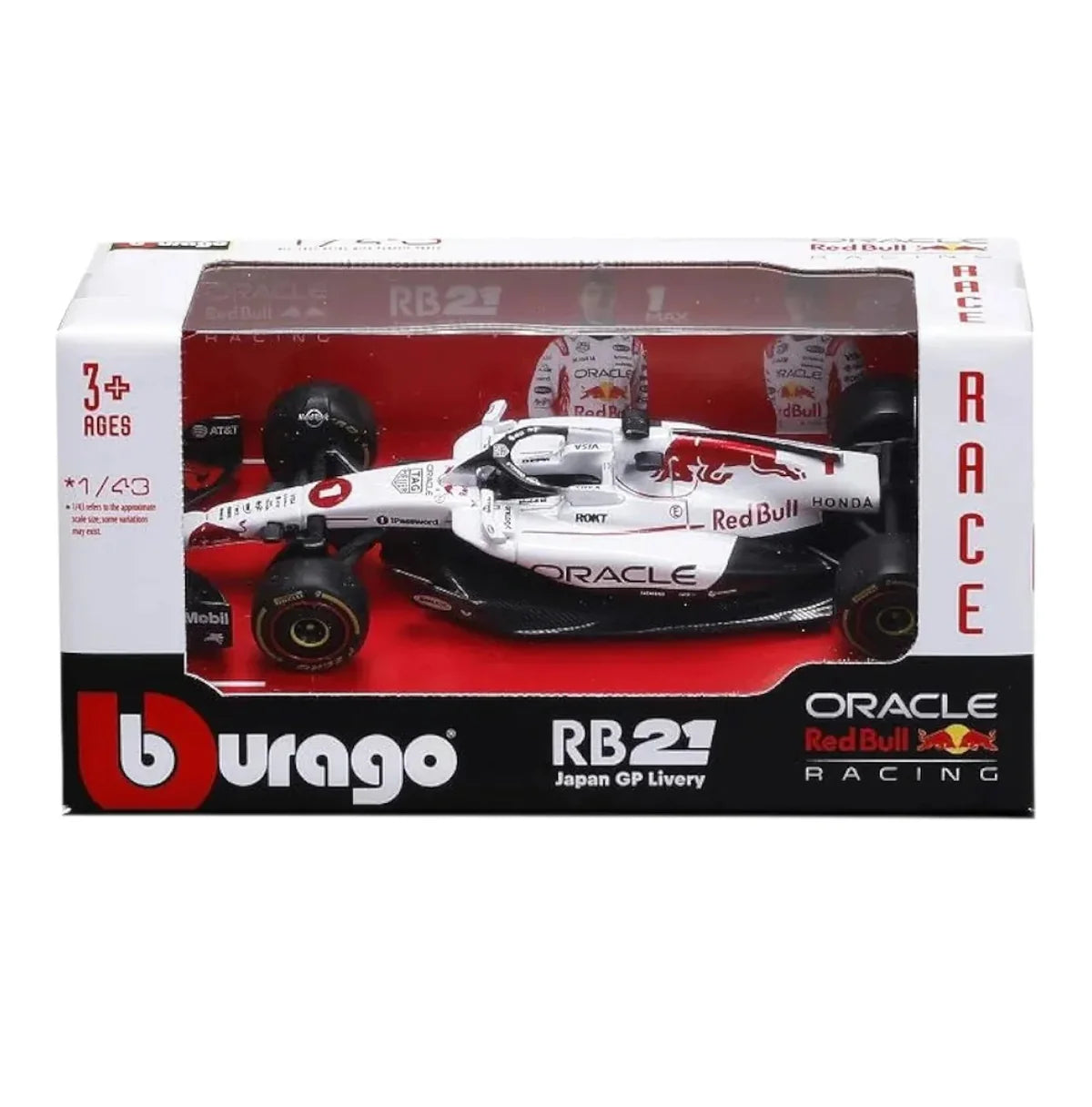 Bburago Oracle Red Bull Racing RB21 2025 Japan GP Livery #1 Max Verstappen – 1:43 Scale Die-Cast Model