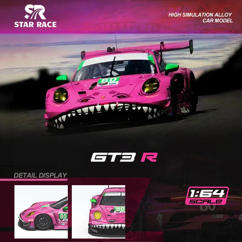 Star Race SR64003 Porsche 911 GT3 T-Rex Pink – 1:64 Scale Die-Cast Model