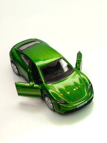 Bburago Porsche Taycan Green – 1:64 Scale Die-Cast Model