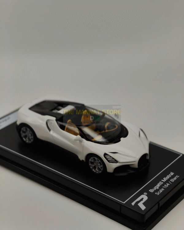 Poster Cars Bugatti Mistral (Blanc) – 1:64 Diecast Scale Model - Image 3