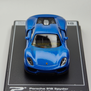 Poster Cars H18 – Porsche 918 Spyder (Sapphire Blue Metallic) – 1:64 Diecast Scale Model