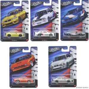 Hot Wheels 2025 BMW Silver Celebration Series – Set of 5 Cars (1:64 Scale)
