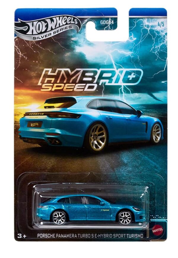 Hot Wheels Silver Series Hybrid Speeds – Porsche Panamera Turbo (#JCB79)