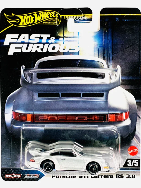 Hot Wheels Premium Fast & Furious Porsche 911 Carrera RS 3.8 – Silver (2025 Card) – 1:64