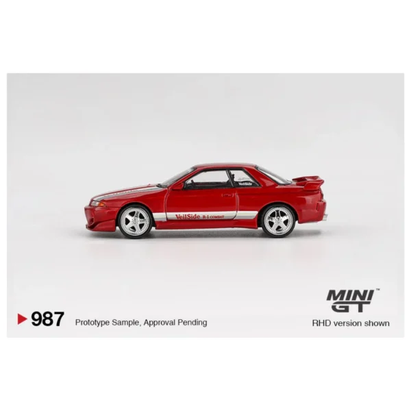 Mini GT #987 – Nissan Skyline GT-R (R32) VeilSide Combat C-I Gem Red - Image 4