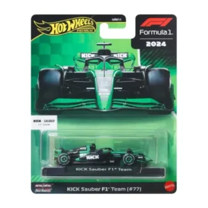 Hot Wheels Imported Premium Formula F1 2024 Diecast Model Car – Kick Sauber Formula 1 Team (#77) | 1:64 Scale