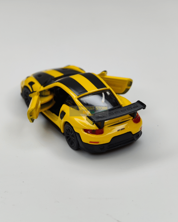 Official Bburago Porsche 911 GT2 RS Yellow – 1:64 Diecast Scale Model - Image 3