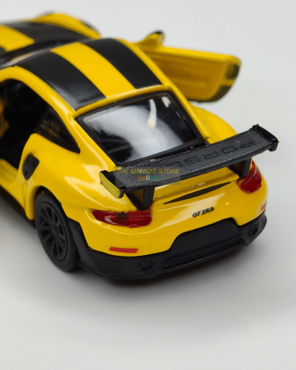 Official Bburago Porsche 911 GT2 RS Yellow – 1:64 Diecast Scale Model - Image 4