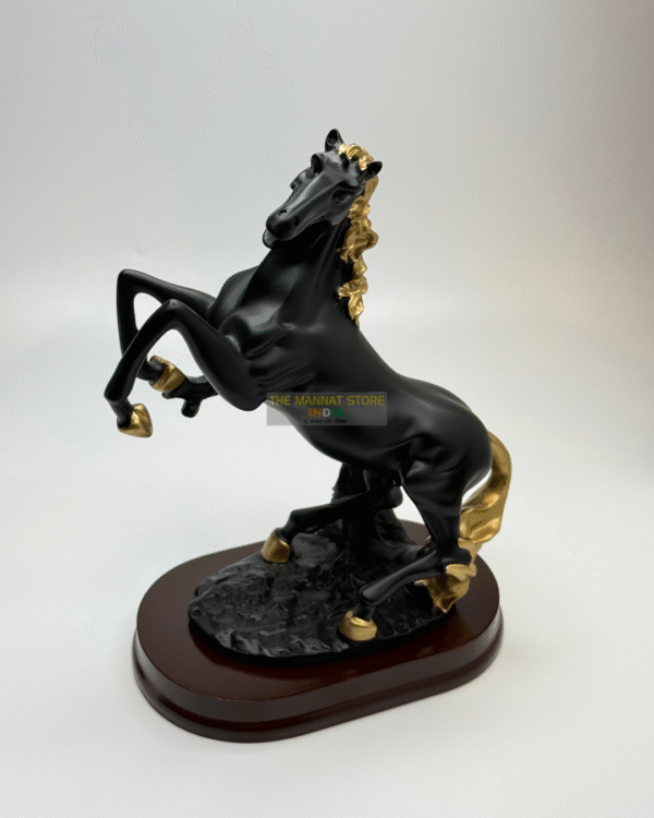 Victory Horse – Black Rearing Decorative Statue