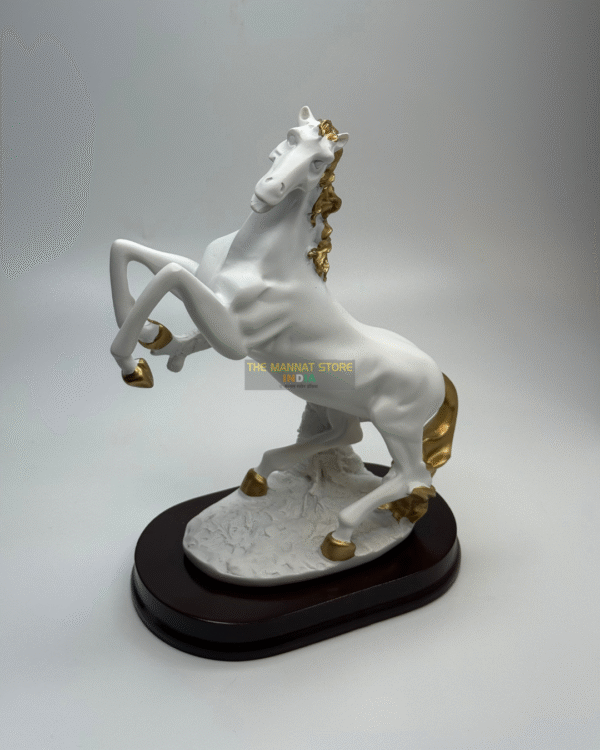 Victory Horse – White Rearing Decorative Statue