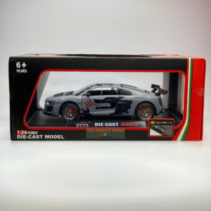 Audi 1:24 Scale Diecast Model Car – Pullback with Openable Doors
