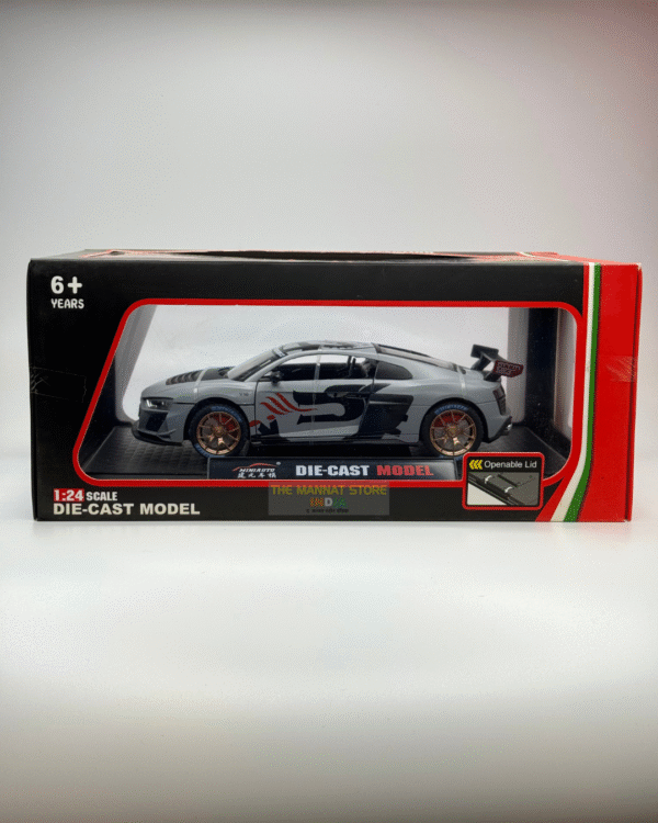 Audi 1:24 Scale Diecast Model Car – Pullback with Openable Doors