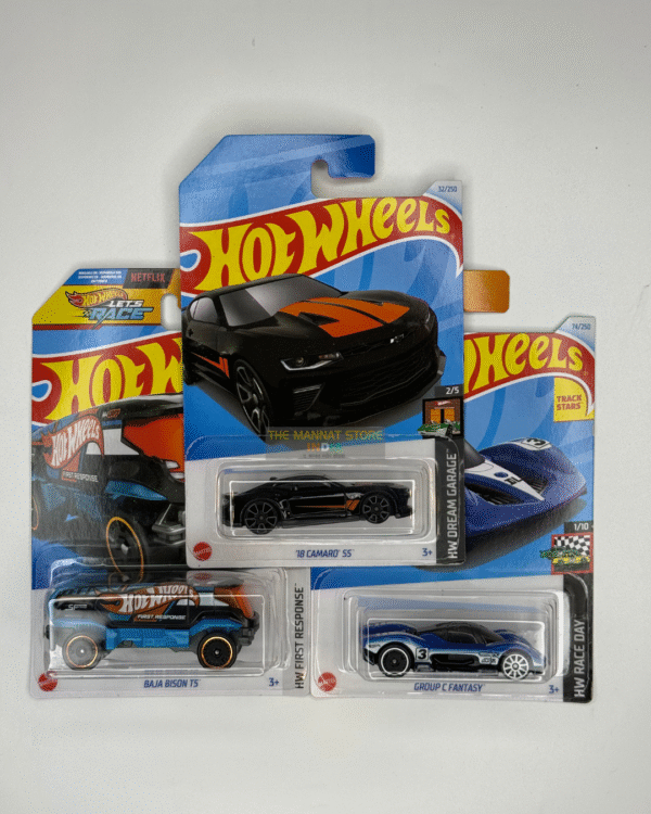 Hot Wheels 2024 C Case – Set of 3 (’18 Camaro SS, Baja Bison T5, Group C Fantasy)