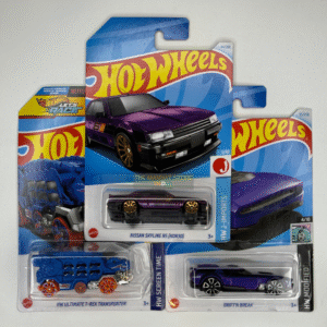 Hot Wheels 2024 C Case – Set of 3 (Nissan Skyline RS [KDR30], HW Ultimate T-Rex Transporter, Drift N’ Break)