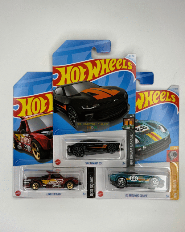 Hot Wheels 2024 C Case – Set of 3 (’18 Camaro SS, Limited Grip, El Segundo Coupe)