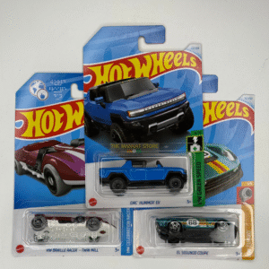 Hot Wheels 2024 C Case – Set of 3 (GMC Hummer EC, HW Braille Racer – Twin Mill, El Segundo Coupe)