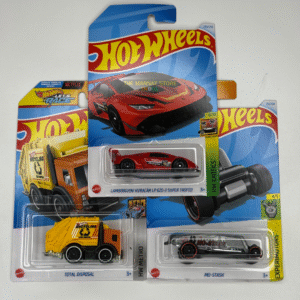 Hot Wheels 2024 Q Case – Set of 3 (Lamborghini Huracán LP 620-2 Super Trofeo, Total Disposal, Mo-Stash)