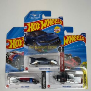 Hot Wheels 2024 Indian Q Case – Set of 3 (Ford Mustang GTS, Salt Shaker, Speed Driver)