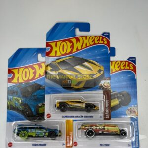 Hot Wheels 2024 Indian Q Case – Set of 3 (Lamborghini Huracán Sterrato, Track Dwagon, Mo-Stash)