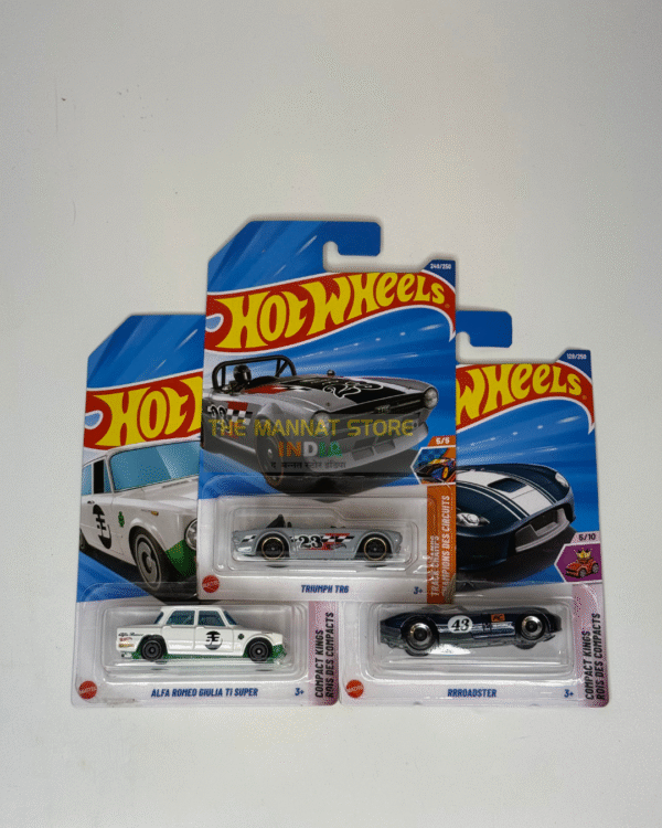Hot Wheels 2024 Indian Q Case – Set of 3 (Triumph TR6, Alfa Romeo Giulia TI Super, R Roadster)