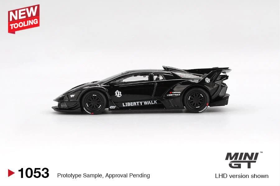 Mini GT #1053 – Lamborghini LB-Silhouette WORKS Murciélago GT Evo (Black) 1:64 Scale Diecast Model - Image 3