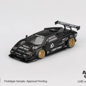 Mini GT #1081 – Lamborghini Countach LB-WORKS (Black) 1:64 Scale Diecast Model