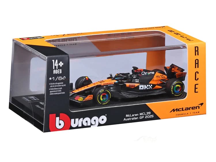 Bburago F1 McLaren MCL39 (2025) – Oscar Piastri Australia GP – 1:64 Scale Diecast Model Car - Image 3