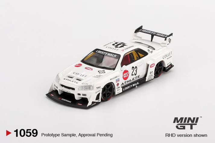 Mini GT – Nissan LB-ER34 Super Silhouette (Athlete/Collet) | 1:64 Scale Diecast Model Car