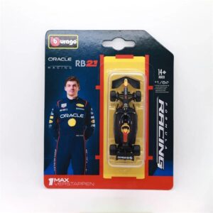 Official Bburago Formula Racing – Oracle Red Bull Racing RB21 #1 Max Verstappen (1:64 Diecast Scale Model – Card Packaging)