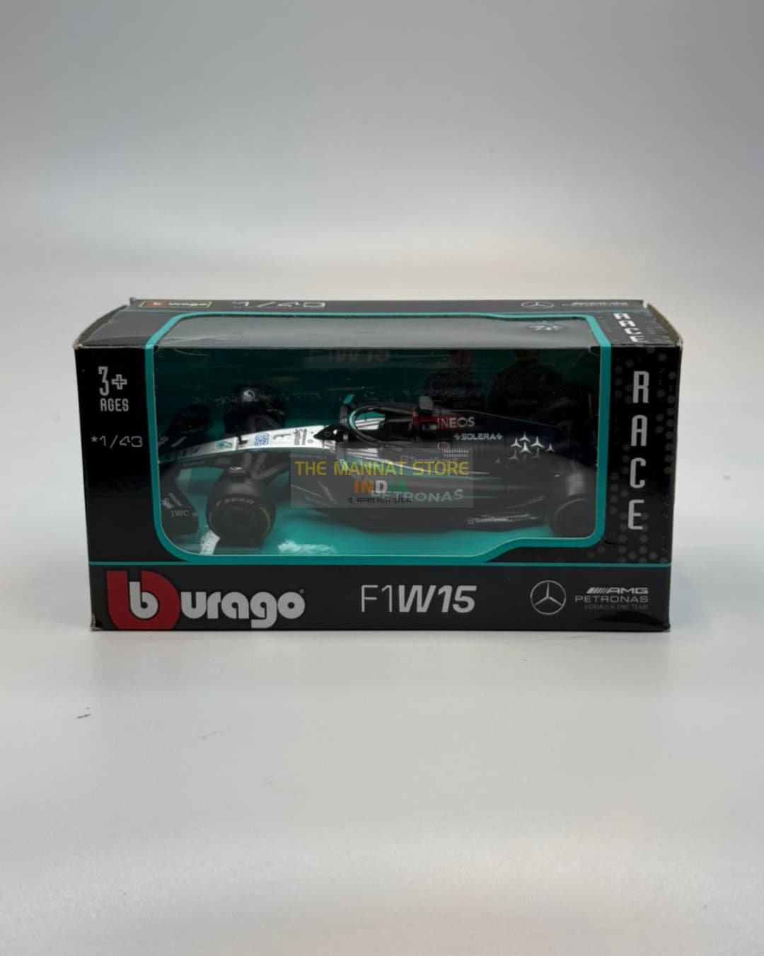 Bburago 1:43 Mercedes AMG Petronas F1 W15 – George Russell #63 (2024 Season) Diecast Model Car