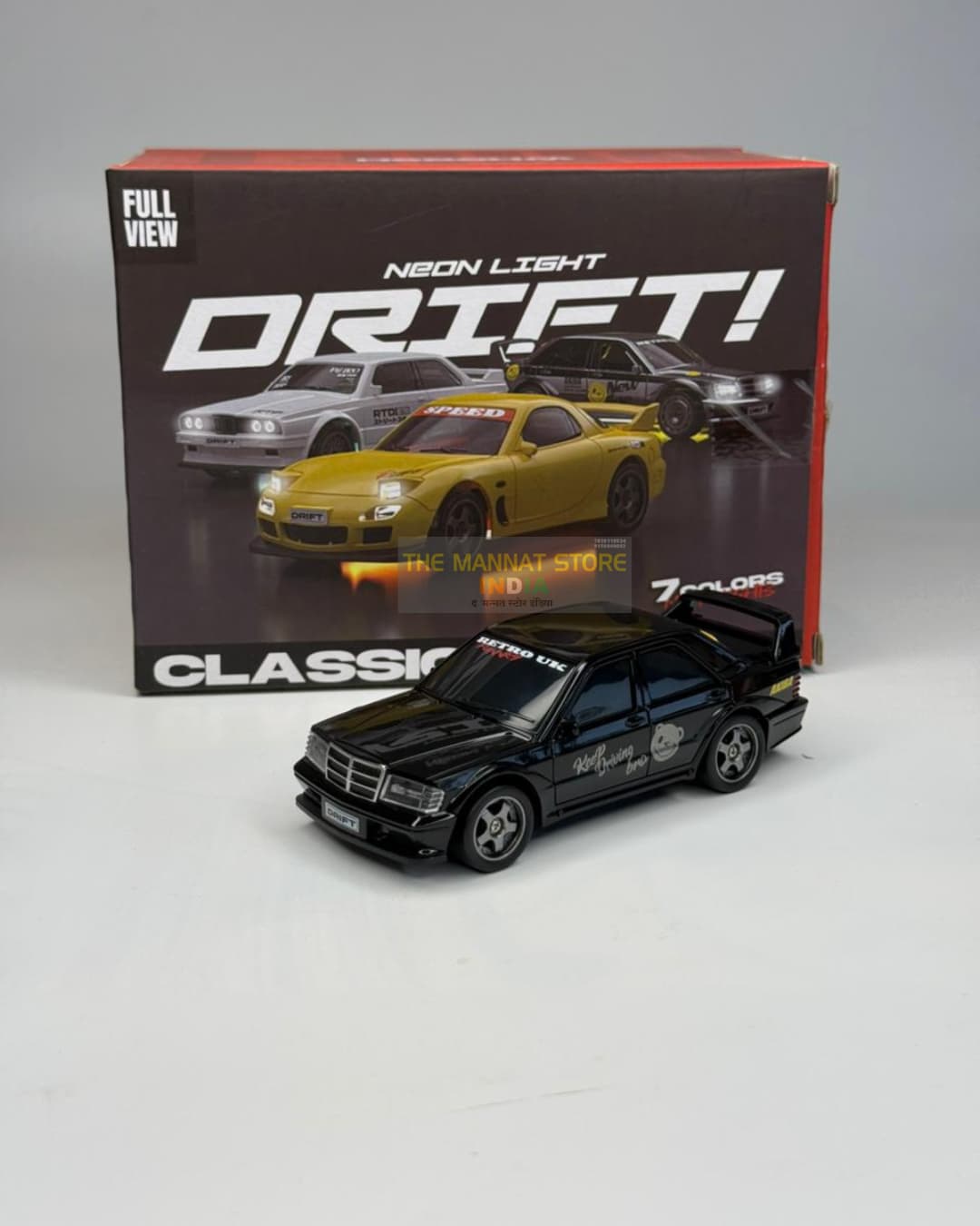 1:43 Scale RC Drift Car – 25 km/h, 35-Min Playtime, Extra Drift Tyres & Cones - Image 2