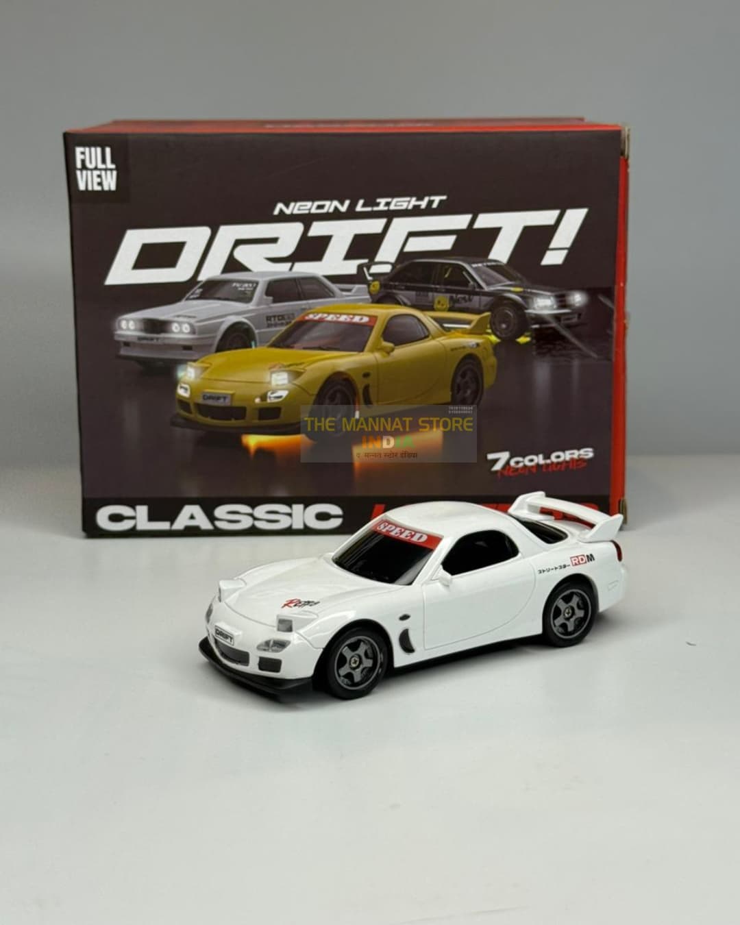1:43 Scale RC Drift Car – 25 km/h, 35-Min Playtime, Extra Drift Tyres & Cones - Image 2