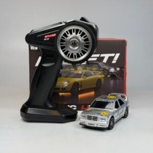 1:43 Scale RC Drift Car – 25 km/h, 35-Min Playtime, Extra Drift Tyres & Cones