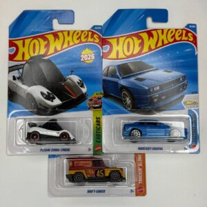 Hot Wheels B Case – Set of 3 (Imported) Pagani Zonda Cinque | Maserati Shamal | Drift-Ender