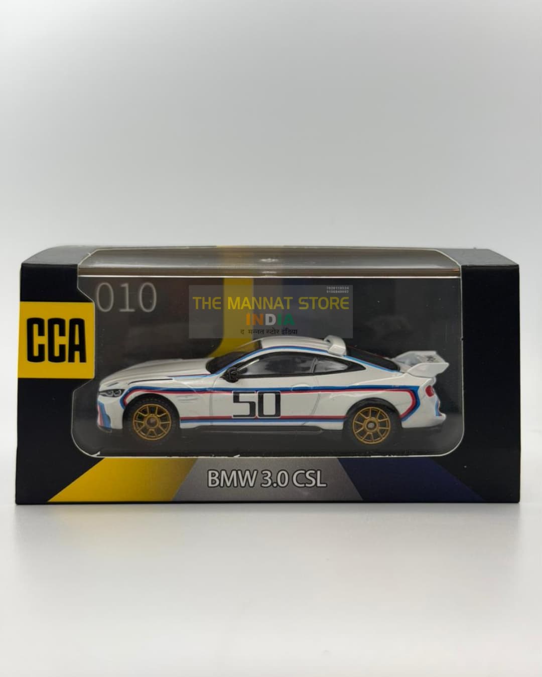CCA 010 BMW CSL 3.0 – 1:64 Scale Diecast Model with Acrylic Case