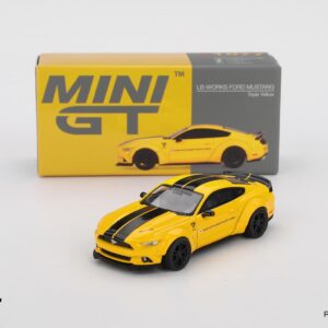 Mini GT #1077: LB-WORKS FORD MUSTANG Triple Yellow