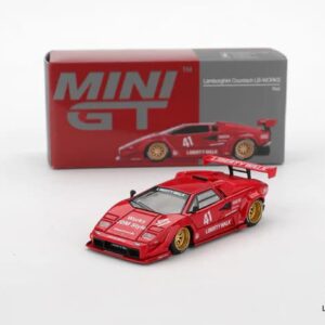 Lamborghini Countach LB-WORKS Red 1:64 scale model car - Mini GT