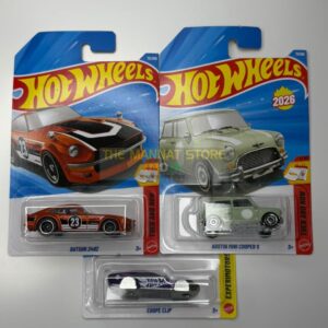 Hot Wheels Imported Set –DATSUN 240Z ,AUSTIN MINI COOPER S ,COUPLE CLIP