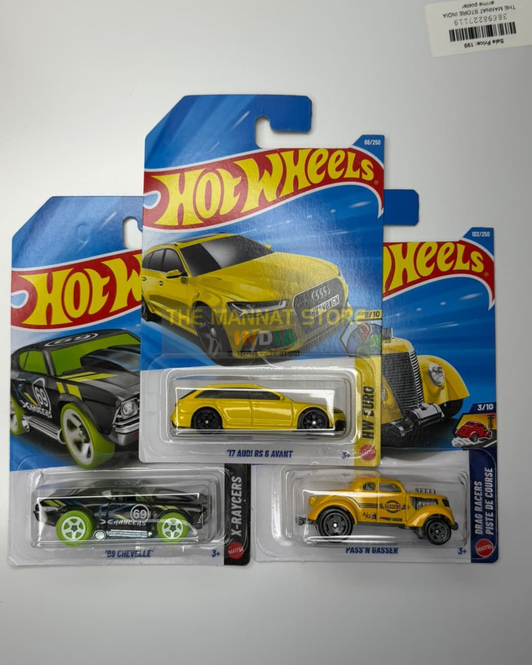Hot Wheels Imported Set – L17 AUDI RD 6 AVANT, 69 CHEVELLE ,PASS N GASSER