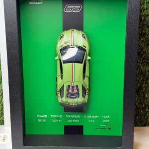 3D Car Frame Wall Art | Wooden Frame with Removable Die-Cast Cars LAMBORGHINI