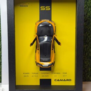 3D Car Frame Wall Art | Wooden Frame with Removable Die-Cast Cars CAMARO