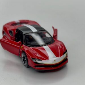 Official Bburago Ferrari SF90 Stradale – 1:64 Diecast Scale Model (white )