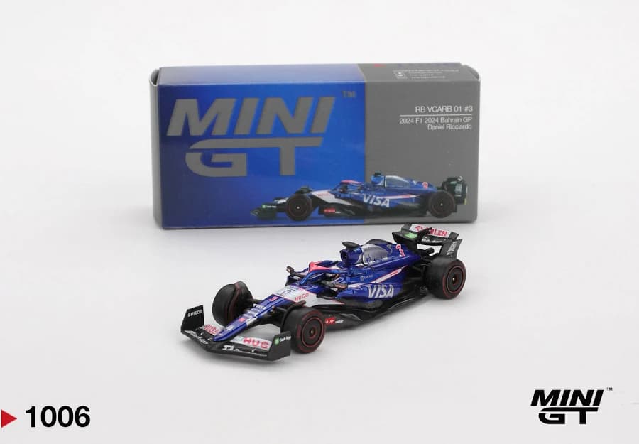Mini GT #1006: RB VCARB 01 #3 Daniel Ricciardo 2024 F1 2024 Bahrain GP 1:64 Scale