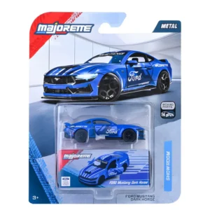 Majorette 1:64 Scale Showroom Deluxe Diecast Car Model - Ford Mustang Dark Horse